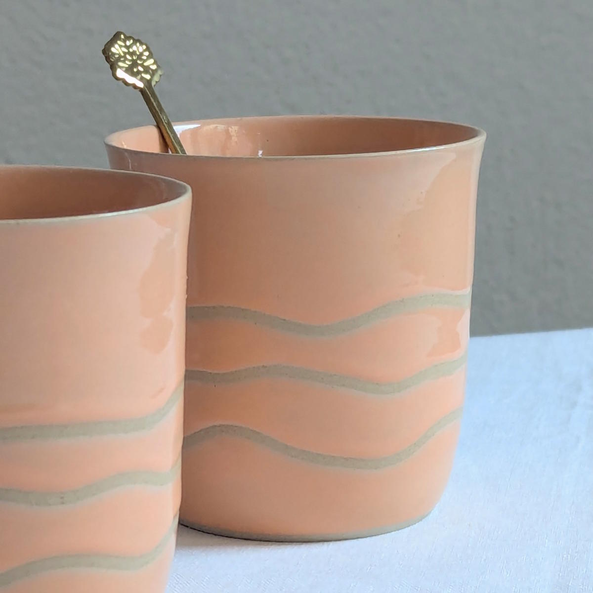 2er Set Tassen Pfirsich – Bild 4
