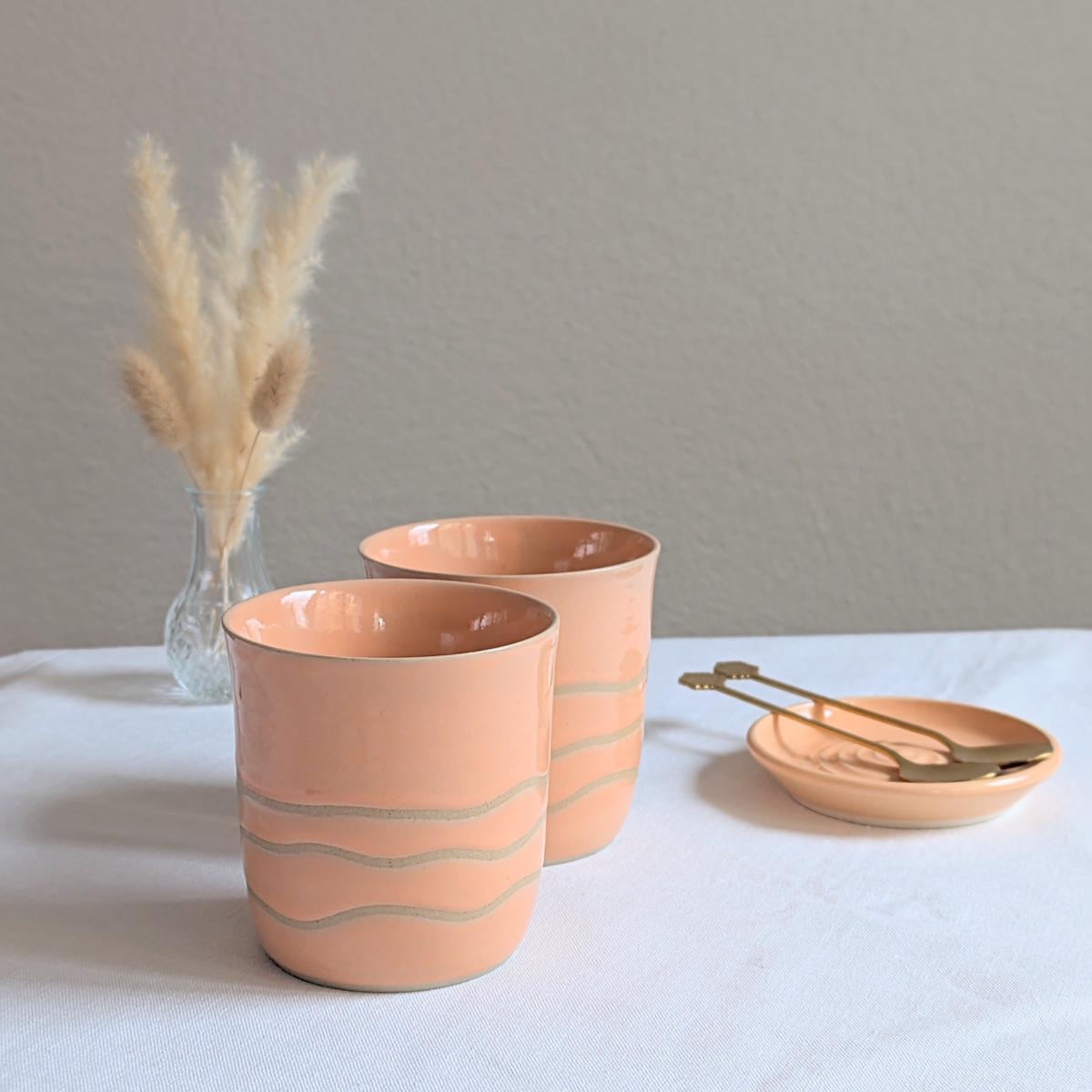 2er Set Tassen Pfirsich – Bild 3